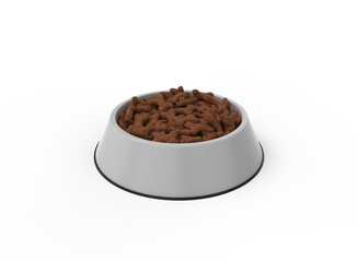 Pet Bowl with Feed Mockup