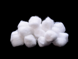 Cotton on a black background