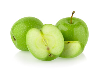 green apple isolated on white background.