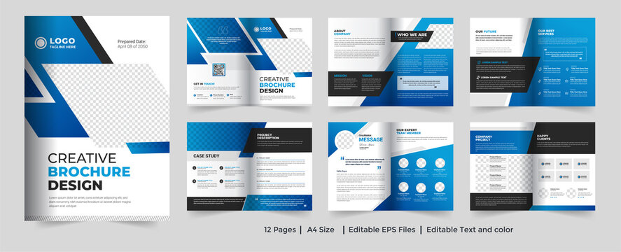 Brochure template layout design, Corporate brochure template design 