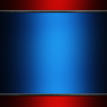 Blue and red metal background for industial design and composition in technology style. Abstract steel teplate with space for text or image