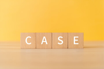 「CASE」と書かれた積み木 - obrazy, fototapety, plakaty