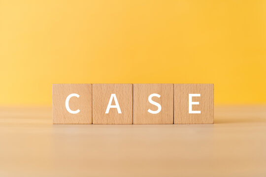 「CASE」と書かれた積み木