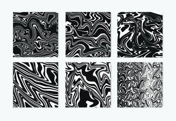 Wavy Seamless Patterns Collection set design 