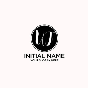 UF monogram logo template vector