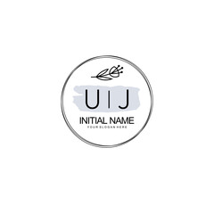 UJ Hand drawn wedding monogram logo