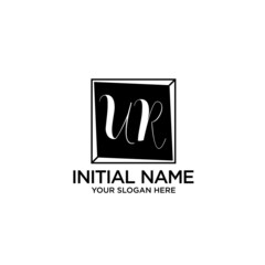 UR monogram logo template vector