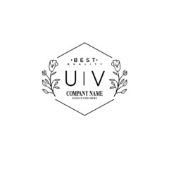 UV Hand drawn wedding monogram logo