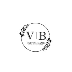 VB Hand drawn wedding monogram logo