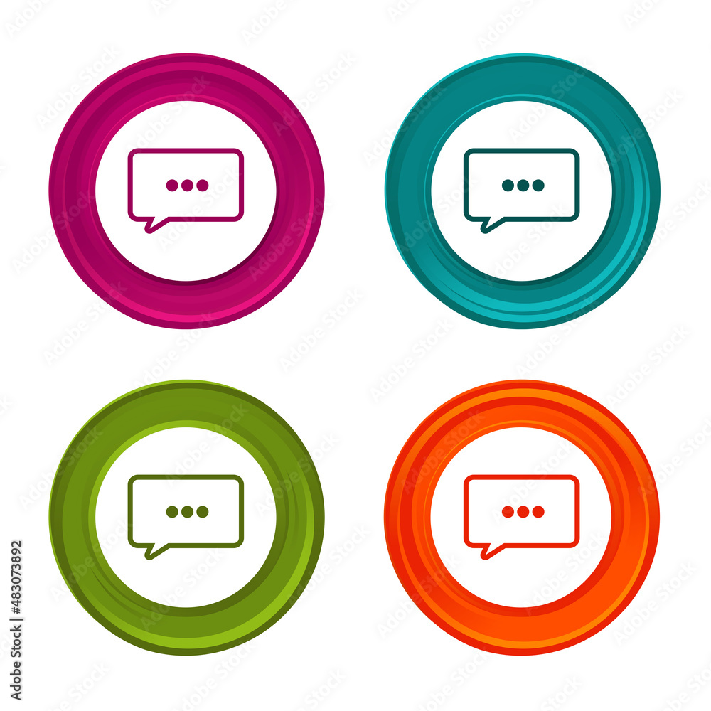Poster speech bubble sign icon. chat sign. colorful web button with icon.