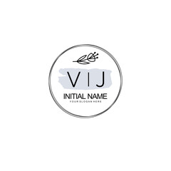 VJ Hand drawn wedding monogram logo