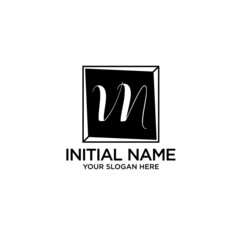 Obraz premium VN monogram logo template vector