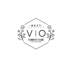 VO Hand drawn wedding monogram logo