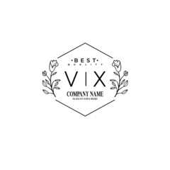 VX Hand drawn wedding monogram logo
