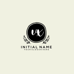 VX monogram logo template vector