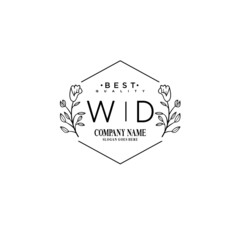 WD Hand drawn wedding monogram logo