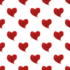 Fototapeta na wymiar Seamless pattern with hearts and confetti. Vibrant festive designs for packaging, card