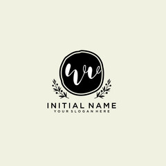 WV monogram logo template vector