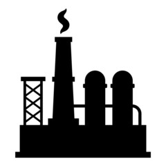 Factory Flat Icon Isolated On White Background