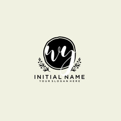 WY monogram logo template vector