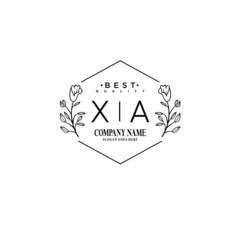 XA Hand drawn wedding monogram logo