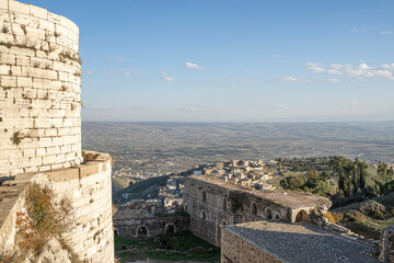 Fototapeta na wymiar Crac des Chevaliers – A crusader castle caught in conflict zone, Syria