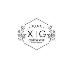 XG Hand drawn wedding monogram logo
