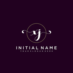Obraz premium XJ Beautiful handwriting logo or wedding monograms collection