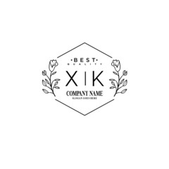 XK Hand drawn wedding monogram logo