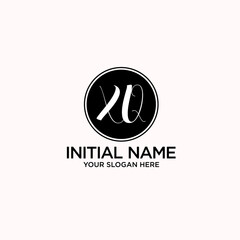 XQ monogram logo template vector