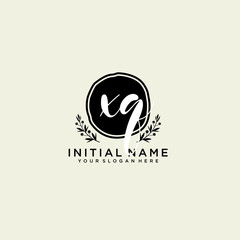 XQ monogram logo template vector