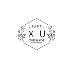 XU Hand drawn wedding monogram logo