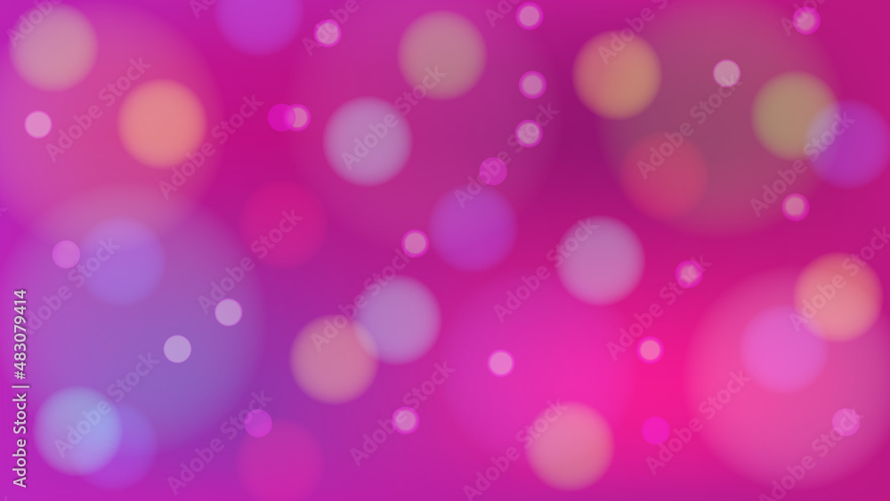 Poster transparent circular colored lights on a gradient background. vector stock illustration.