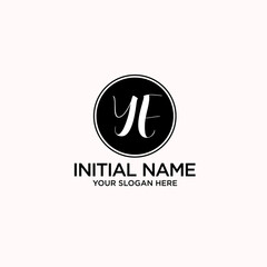 YE monogram logo template vector