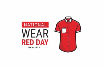 Illustration vector graphic of Wear Red Day. The illustration is Suitable for banners, flyers, stickers, Card, etc.