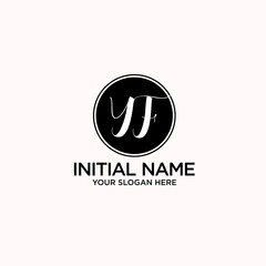 YF monogram logo template vector