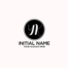 YK monogram logo template vector