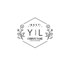 YL Hand drawn wedding monogram logo