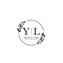 YL Hand drawn wedding monogram logo