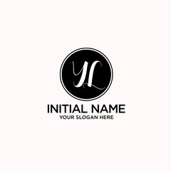 YL monogram logo template vector