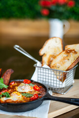 grilled meat with vegetables