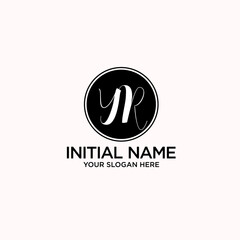 YR monogram logo template vector