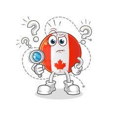 canada flag searching illustration. character vector