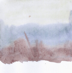 watercolor painting abstract landscape 