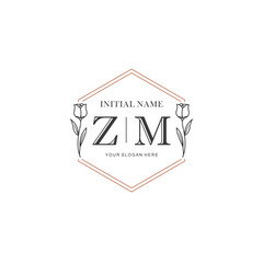 ZM Hand drawn wedding monogram logo	
