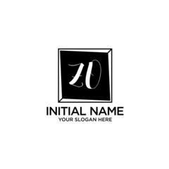 Fototapeta premium ZO monogram logo template vector