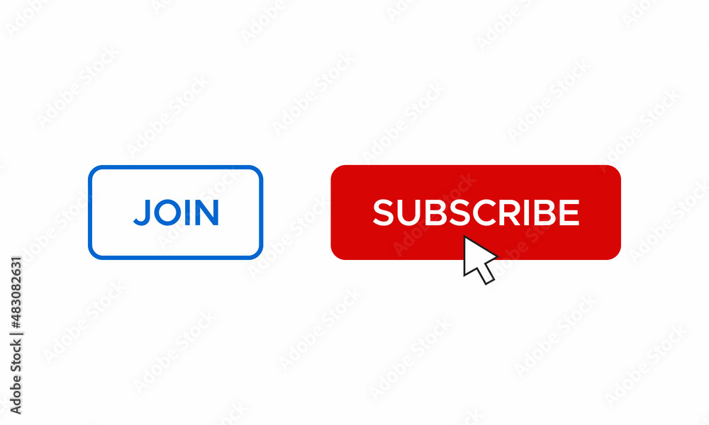 Poster join and subscribe button icon vector for web or mobile app