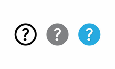 Question Mark Icon Vector. Help and Feedback Sign Symbol