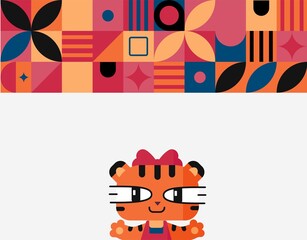 tiger cub baby pattern simple