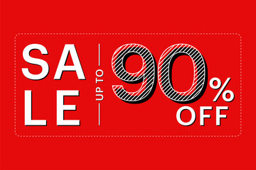Discount Sale Banner 90% off Special Price